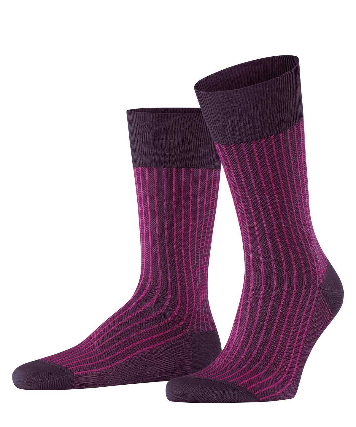 Falke Oxford Stripe Socks Zokni Férfi Lila | AVPY-36279