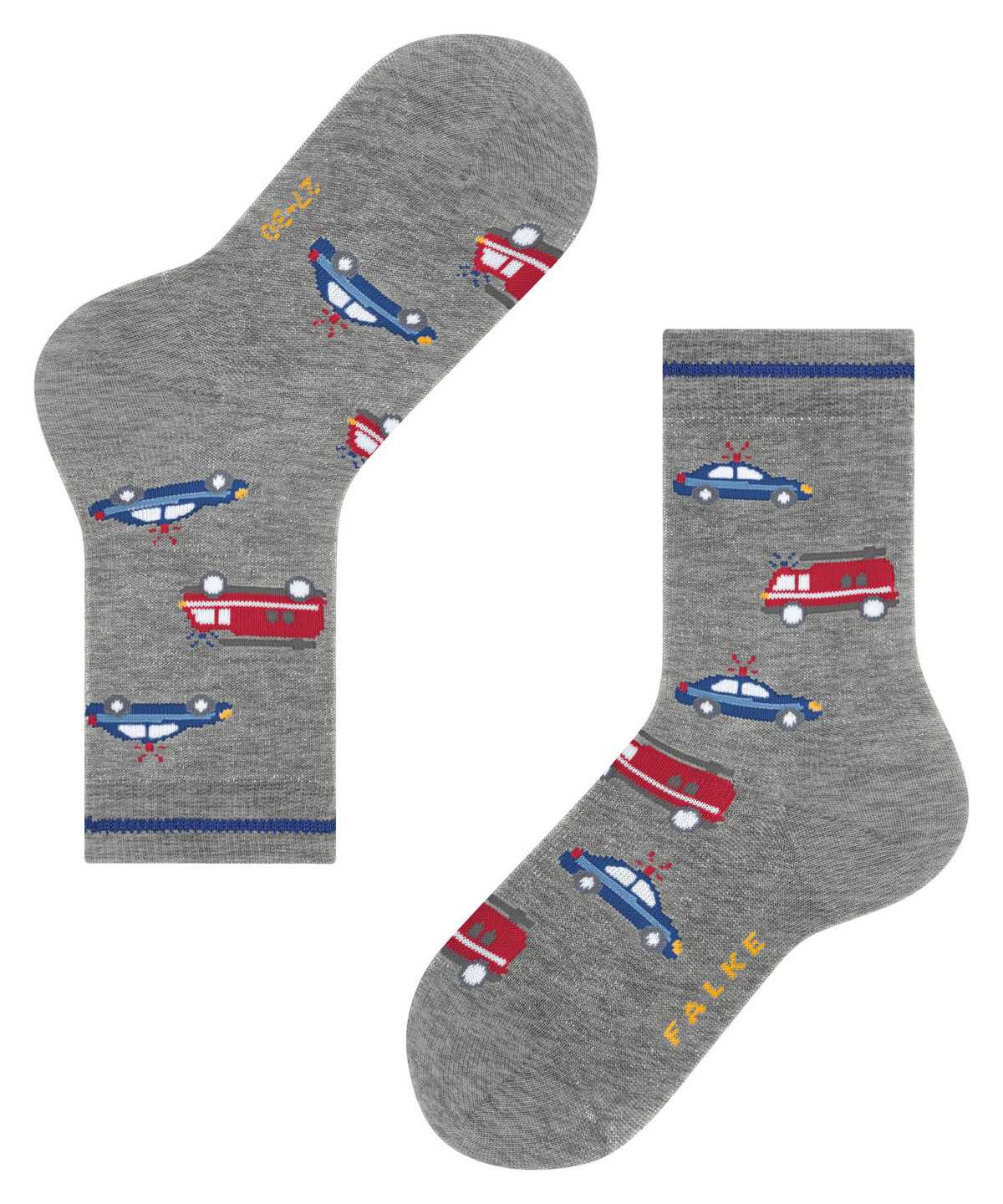 Falke Police and Fire Cars Socks Zokni Gyerek Szürke | RUVI-10537