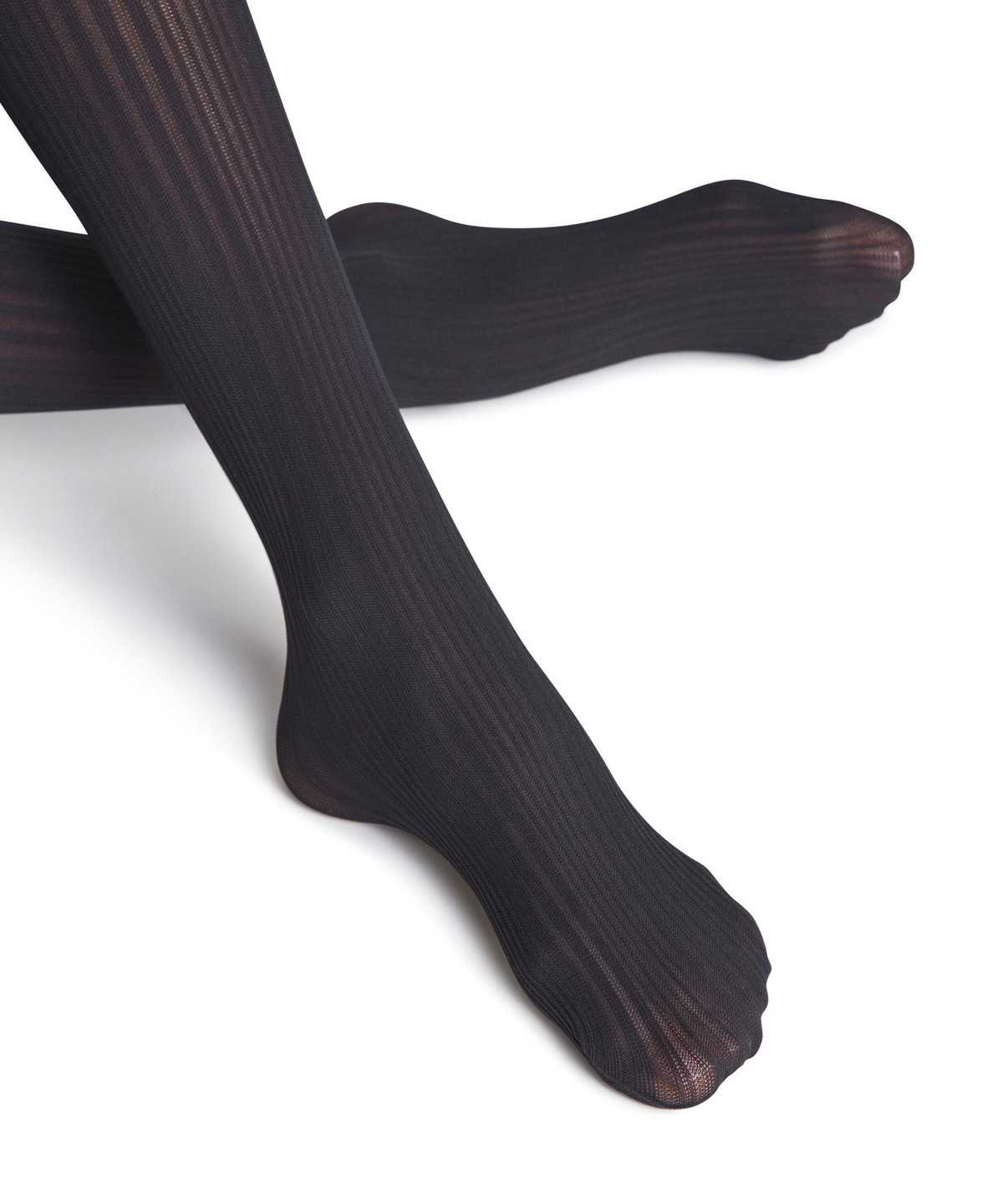 Falke Prime Rib 60 DEN Tights Tights Női Fekete | XHQV-50681