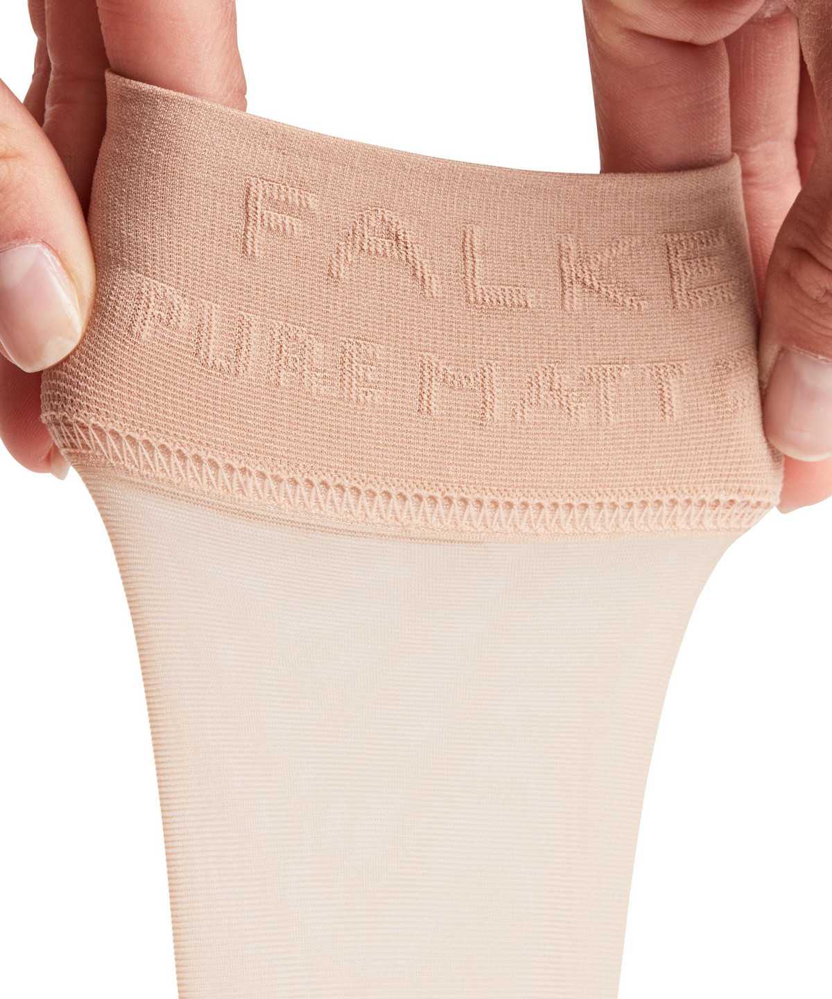 Falke Pure Matt 20 DEN Ankle socks Zokni Női Bézs | KVFI-71924