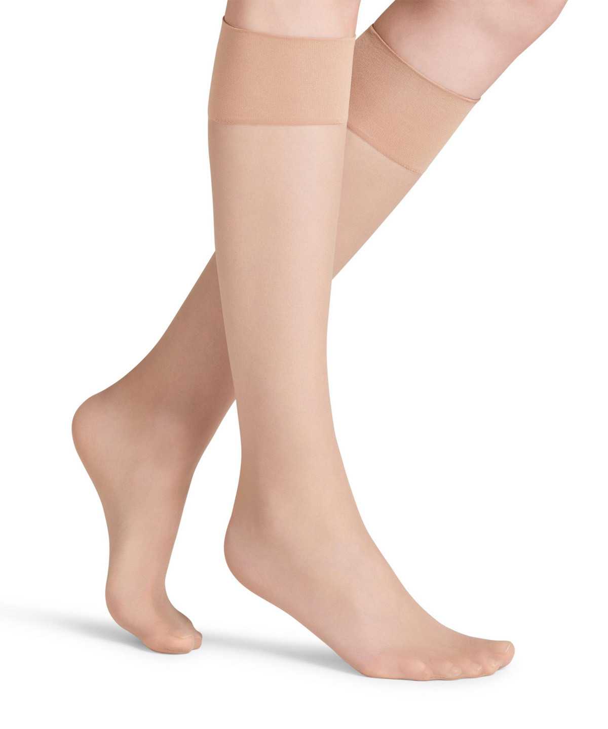 Falke Pure Matt 20 DEN Knee-high Socks Zokni Női Bézs | ICRB-45017