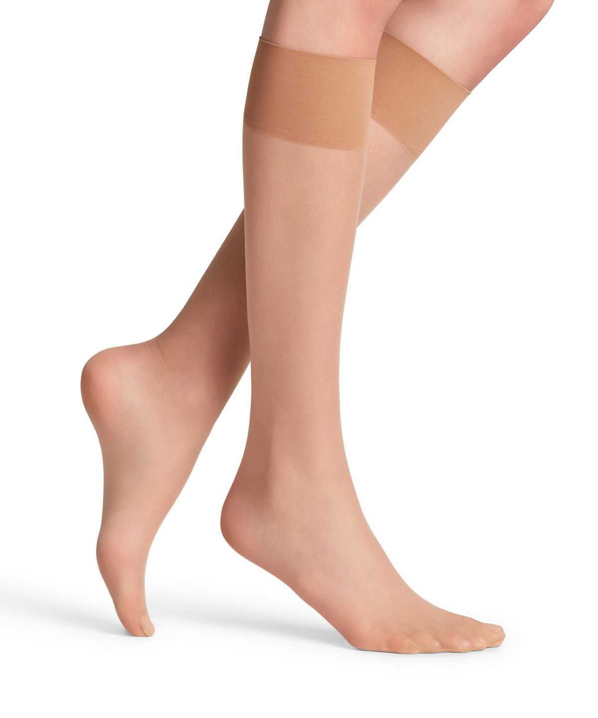 Falke Pure Matt 20 DEN Knee-high Socks Zokni Női Bézs | RTZN-20196