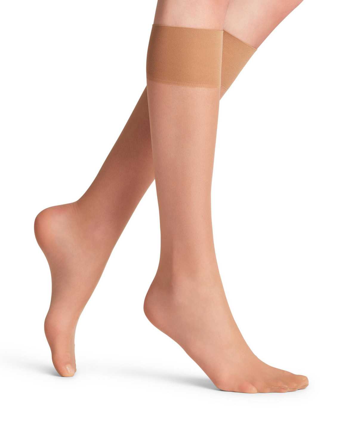 Falke Pure Matt 20 DEN Knee-high Socks Zokni Női Bézs | CVYZ-24570