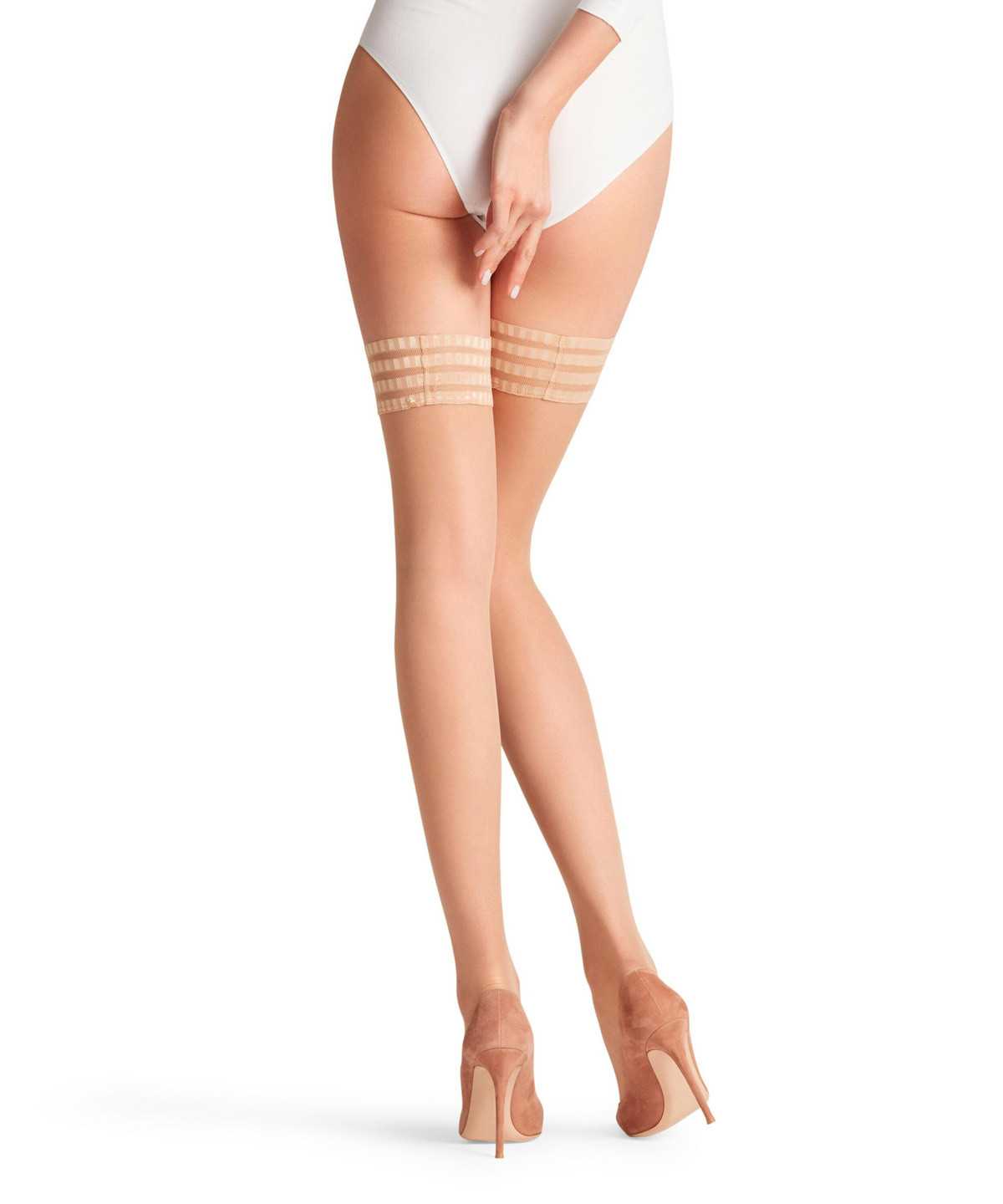 Falke Pure Matt 20 DEN Stay-ups Thigh Highs Női Bézs | SHMG-89614