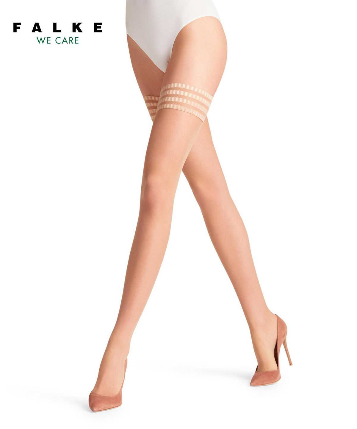 Falke Pure Matt 20 DEN Stay-ups Thigh Highs Női Bézs | SHMG-89614