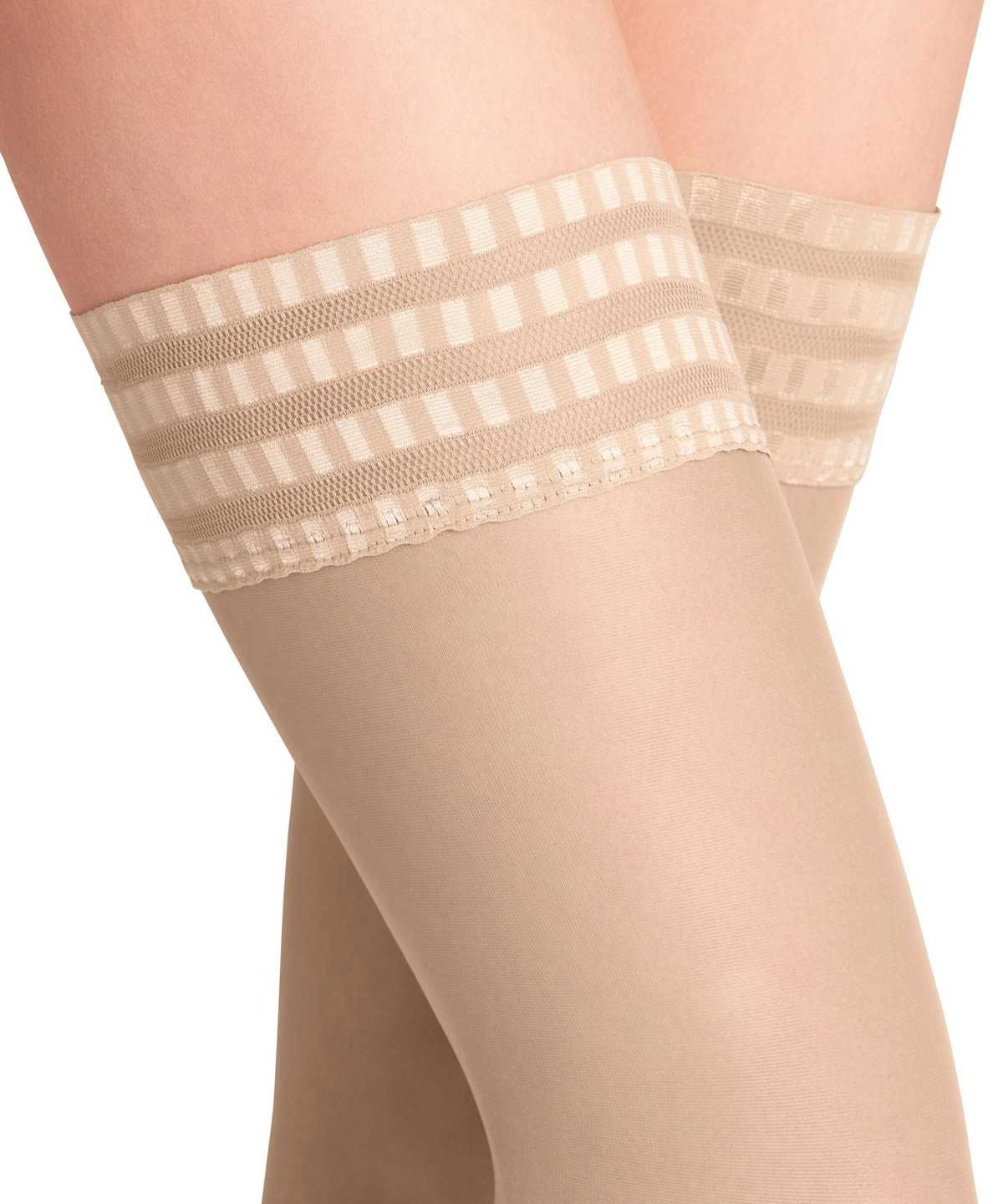 Falke Pure Matt 20 DEN Stay-ups Thigh Highs Női Bézs | LMHG-21378