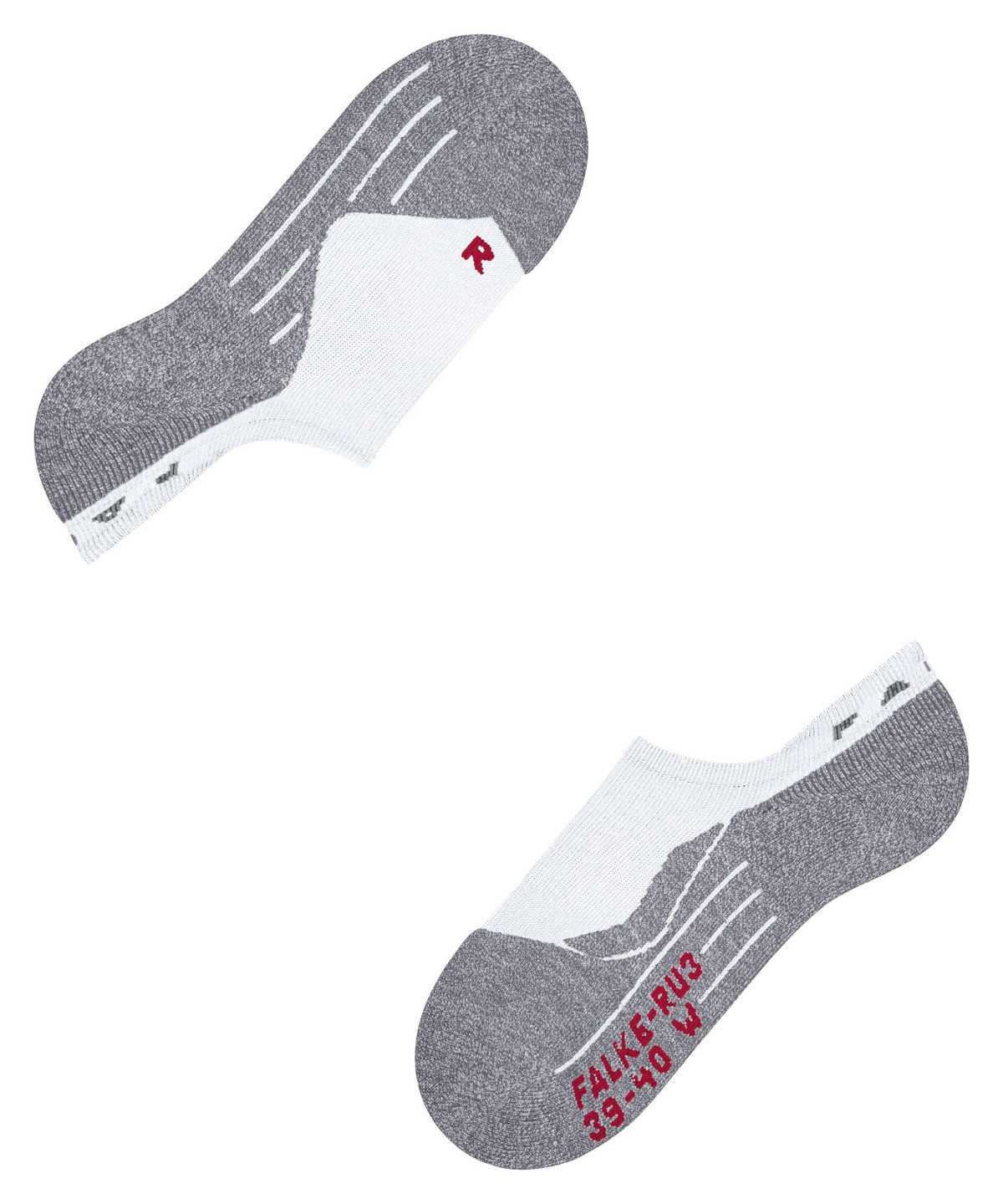 Falke RU3 Comfort Invisible Running Invisibles Sports Socks Női Fehér | CFGX-25879