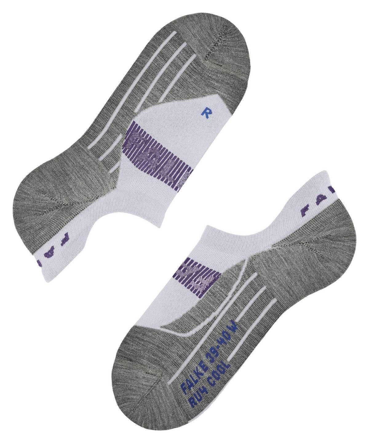 Falke RU4 Endurance Cool Invisible Running Invisibles Sports Socks Női Fehér | ISFY-61459