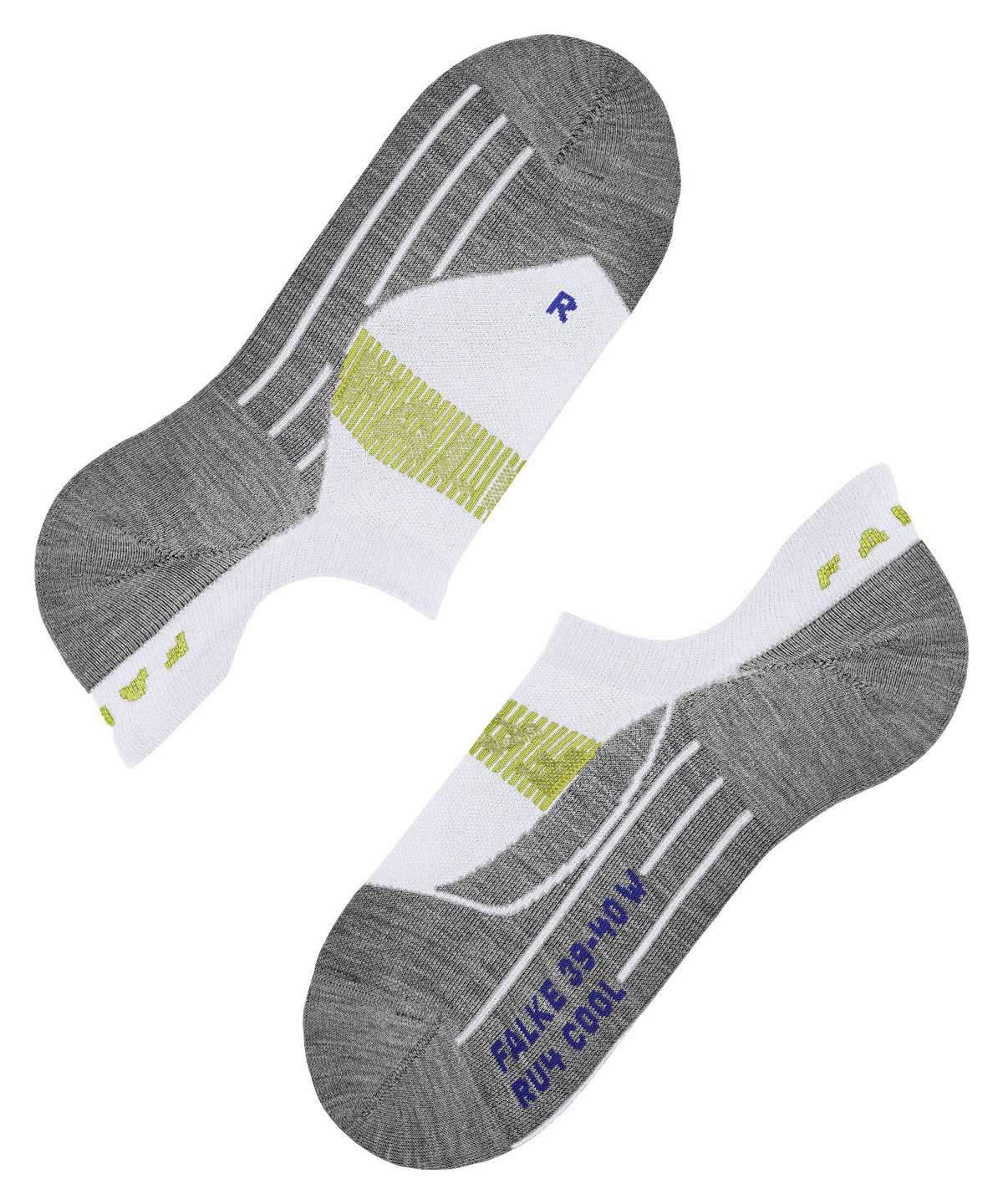 Falke RU4 Endurance Cool Invisible Running Invisibles No Show Socks Férfi Fehér | AWOL-93654