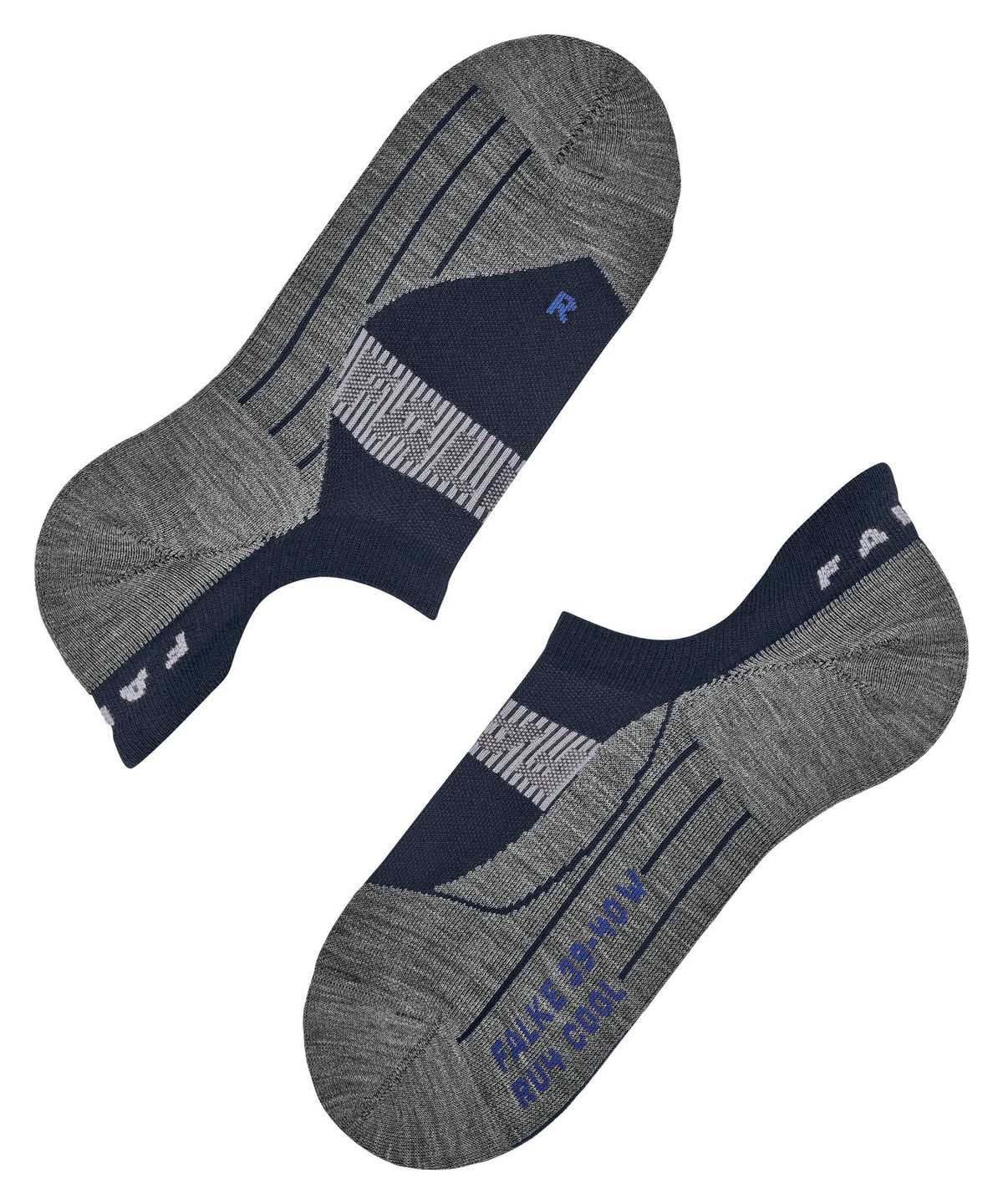 Falke RU4 Endurance Cool Invisible Running Invisibles No Show Socks Férfi Kék | VCAQ-17298