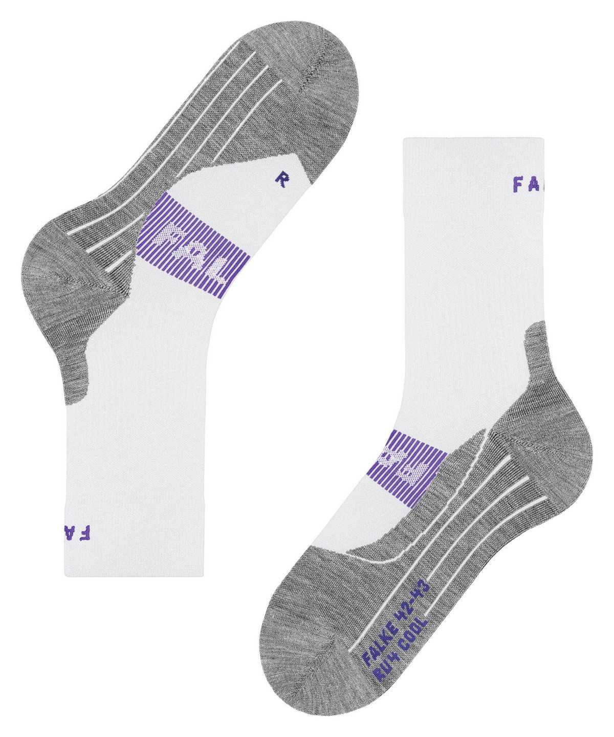 Falke RU4 Endurance Cool Running Socks Sports Socks Női Fehér | JPLM-31829