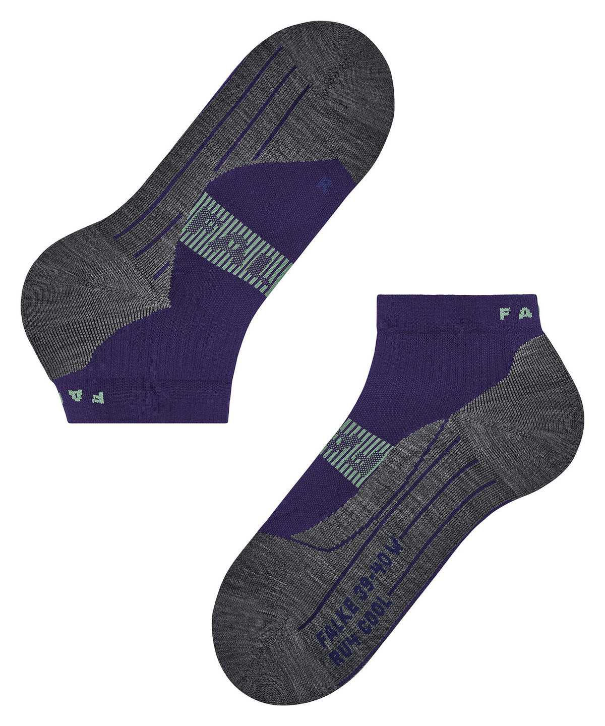 Falke RU4 Endurance Cool Short Running Short sock Sports Socks Női Lila | SMGL-98735