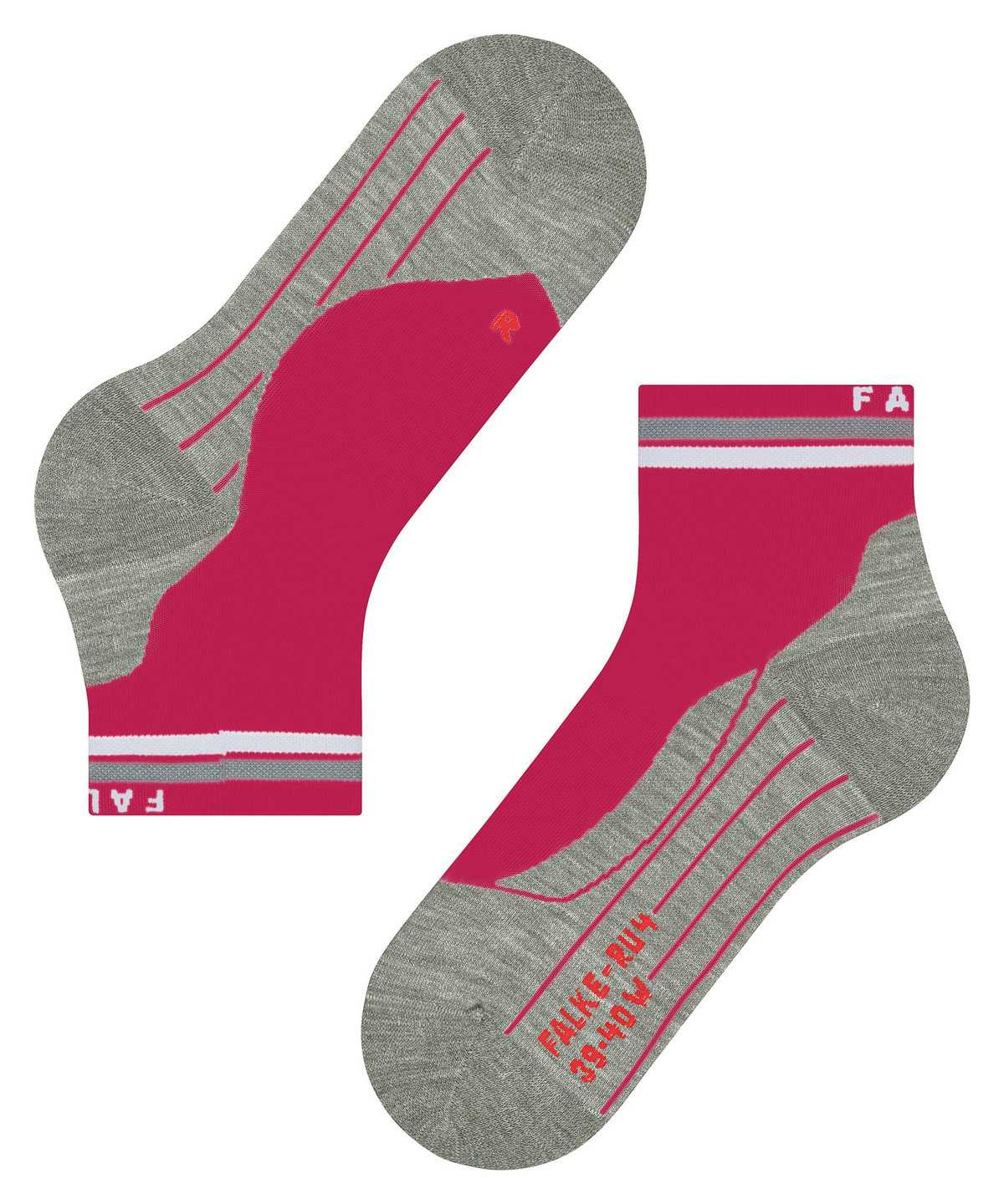 Falke RU4 Endurance Short Reflect Running Short sock Sports Socks Női Piros | HPFQ-75629