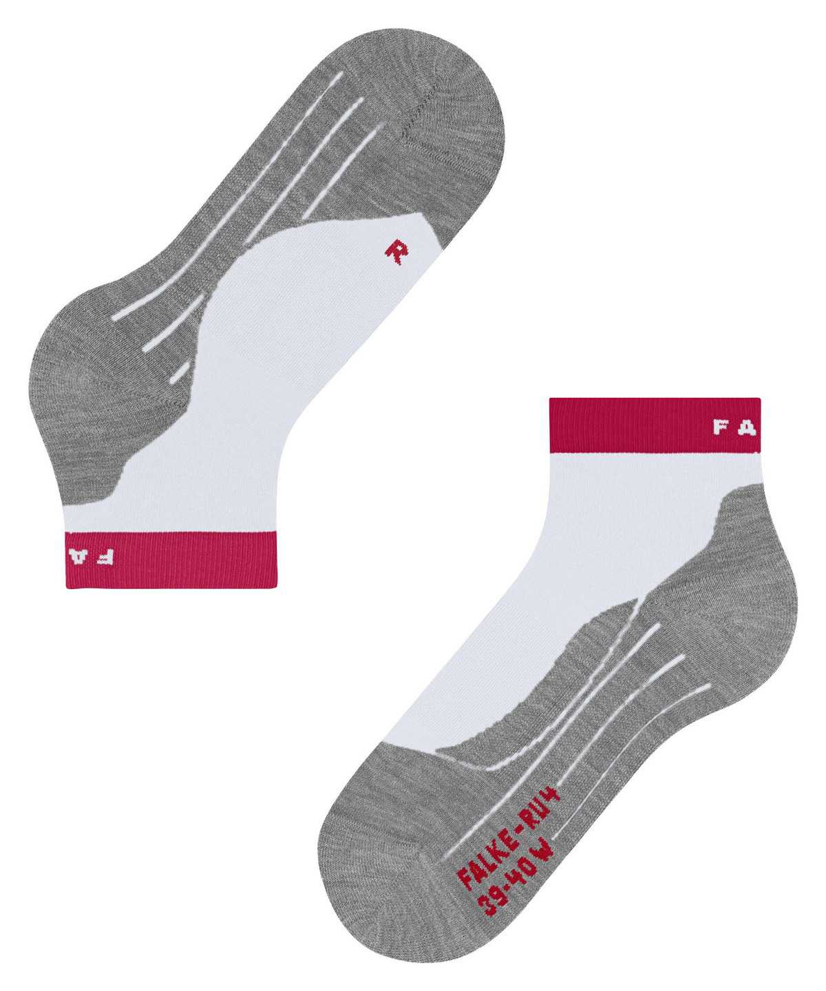 Falke RU4 Endurance Short Running Short sock Sports Socks Női Fehér | MXNV-62358