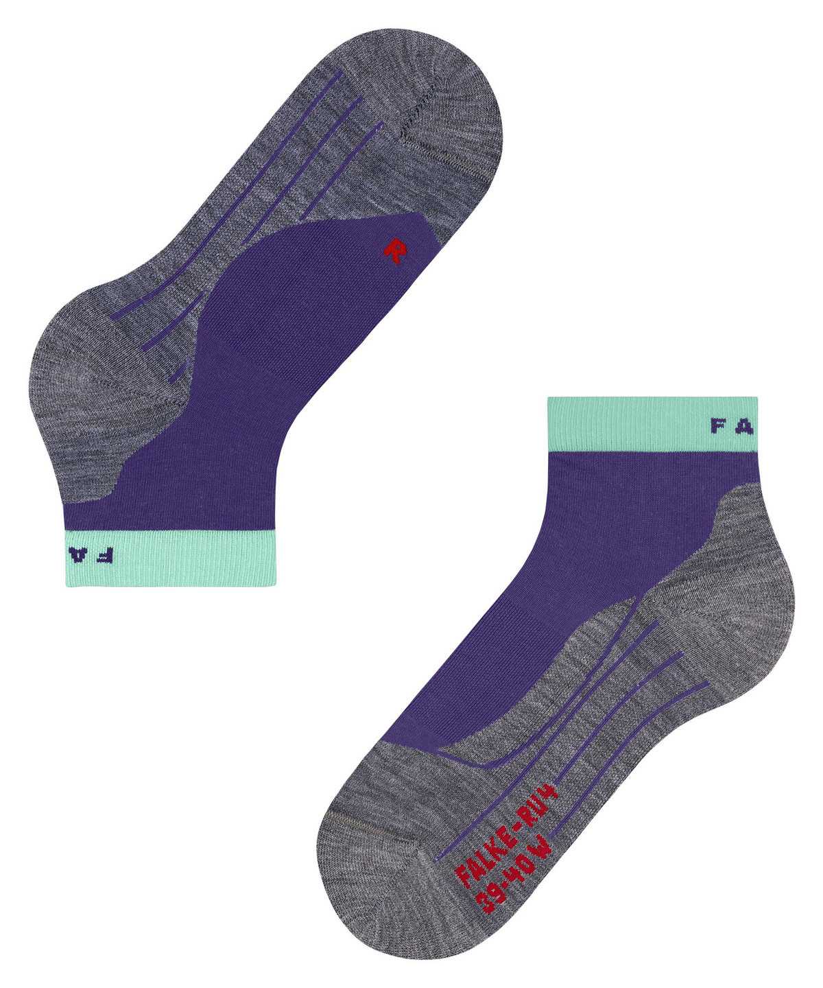 Falke RU4 Endurance Short Running Short sock Sports Socks Női Lila | NDPG-62739