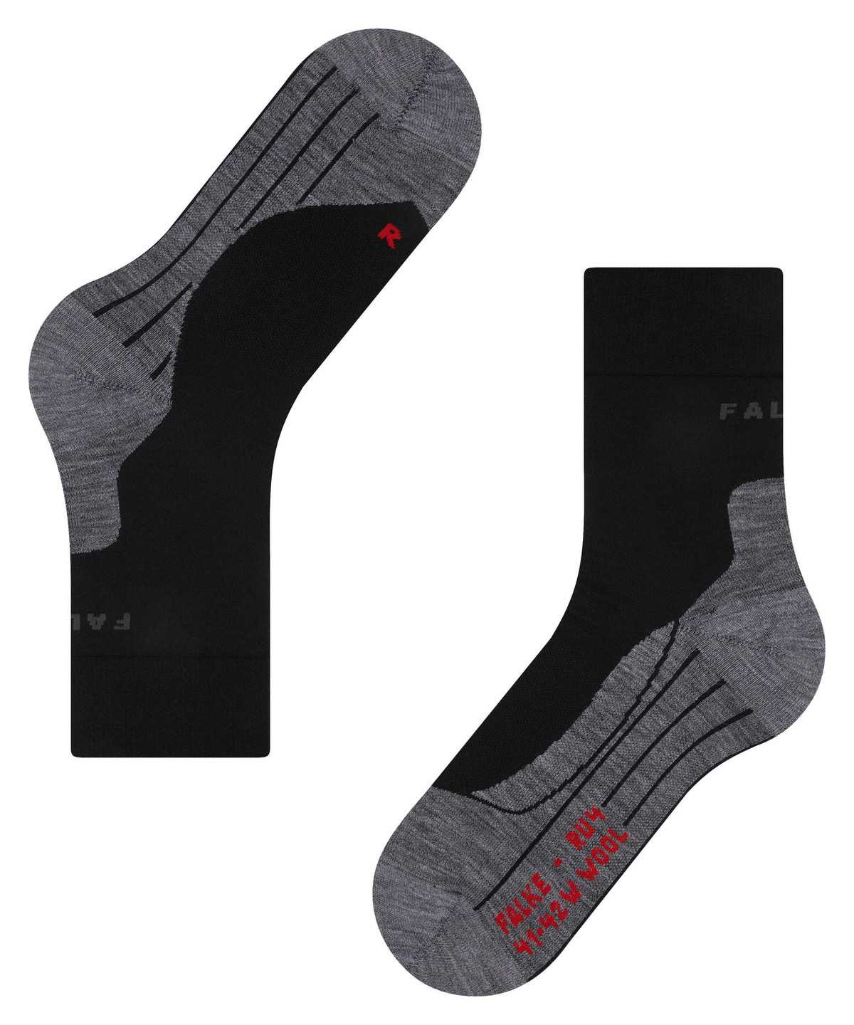 Falke RU4 Endurance Wool Running Socks Sports Socks Női Fekete | HWEL-29643