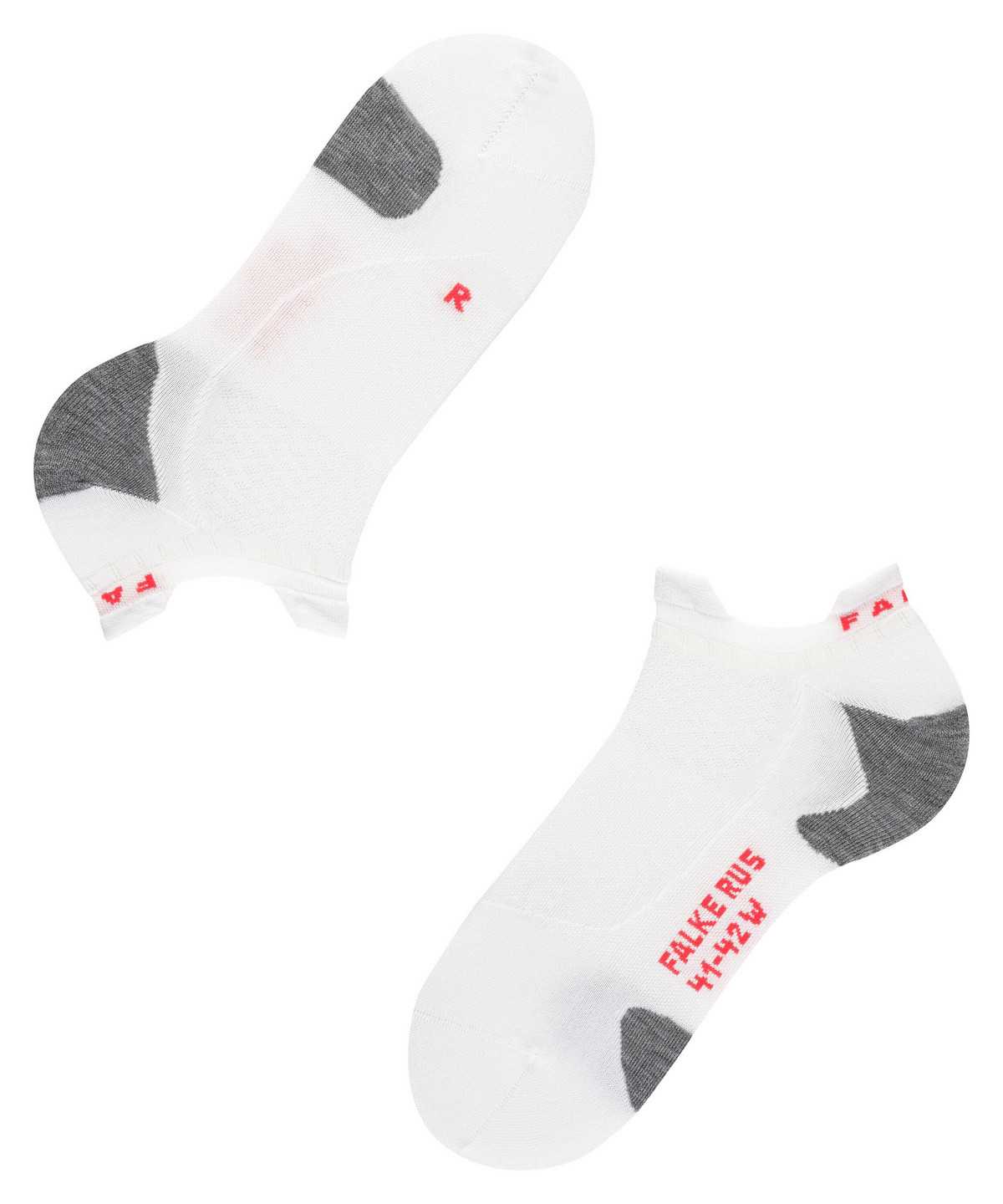 Falke RU5 Race Invisible Running Invisibles Sports Socks Női Fehér | RVFG-16259