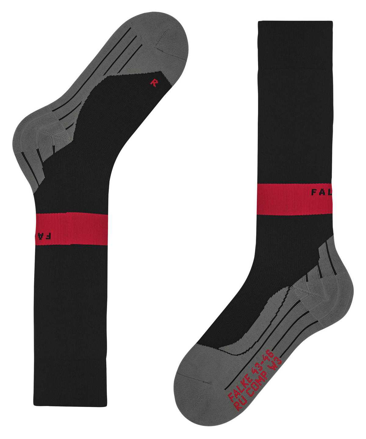 Falke RU Compression Energy Running Knee-high Socks Sports Socks Női Fekete | JPFS-29107