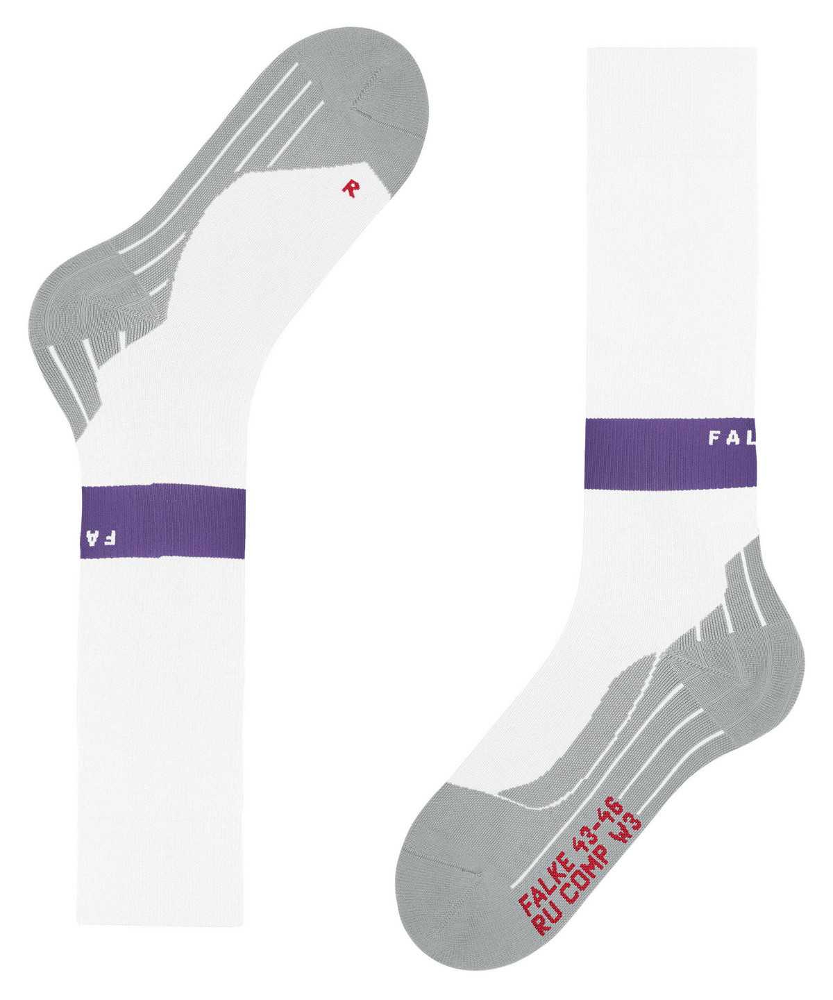 Falke RU Compression Energy Running Knee-high Socks Sports Socks Női Fehér | VZDS-10765