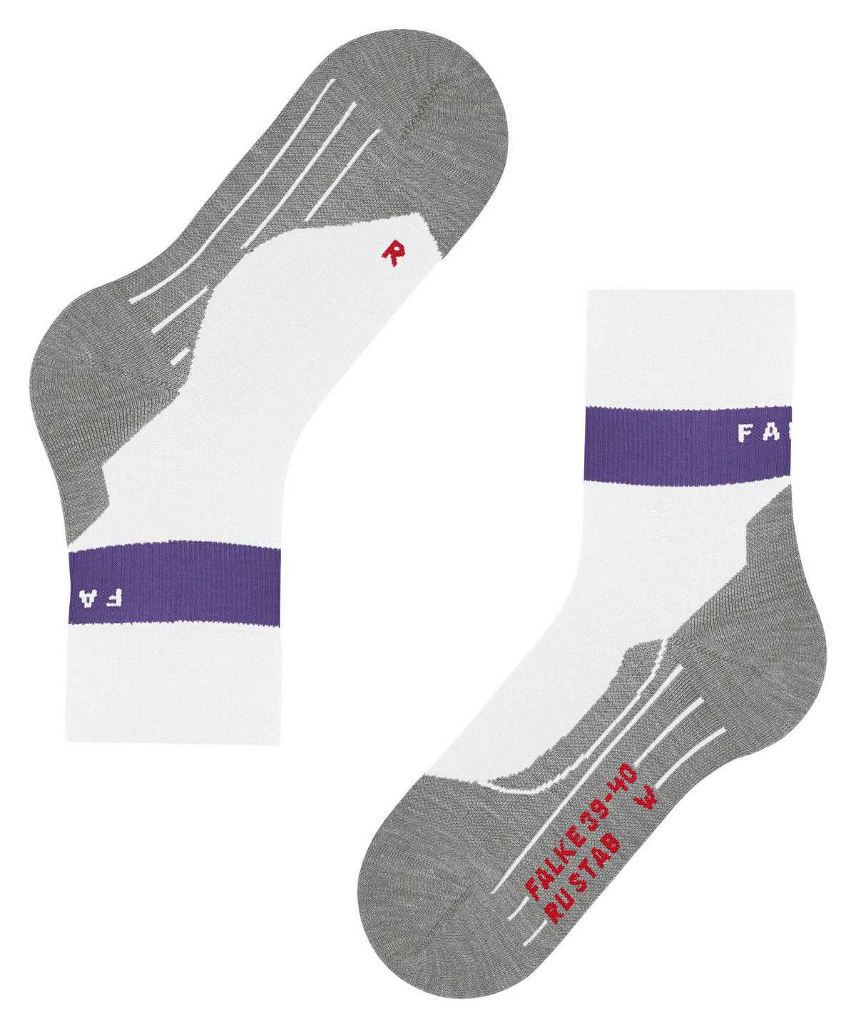 Falke RU Compression Stabilizing Running Socks Sports Socks Női Fehér | OYSG-98162