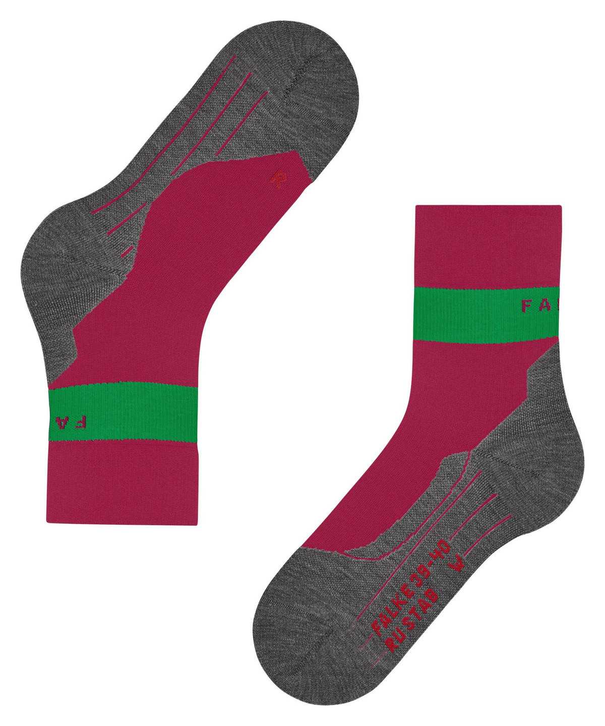 Falke RU Compression Stabilizing Running Socks Sports Socks Női Piros | EFDC-38167