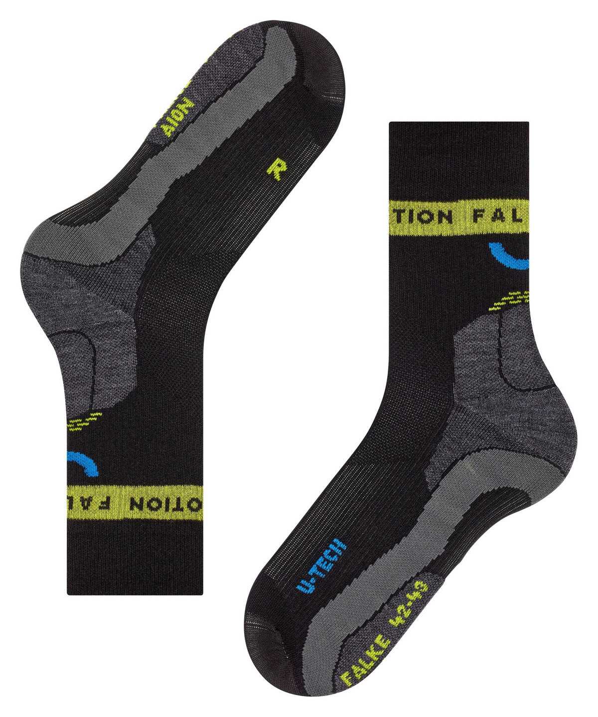 Falke RU True Motion Aion Running Socks Zokni Férfi Fekete | POXL-94815