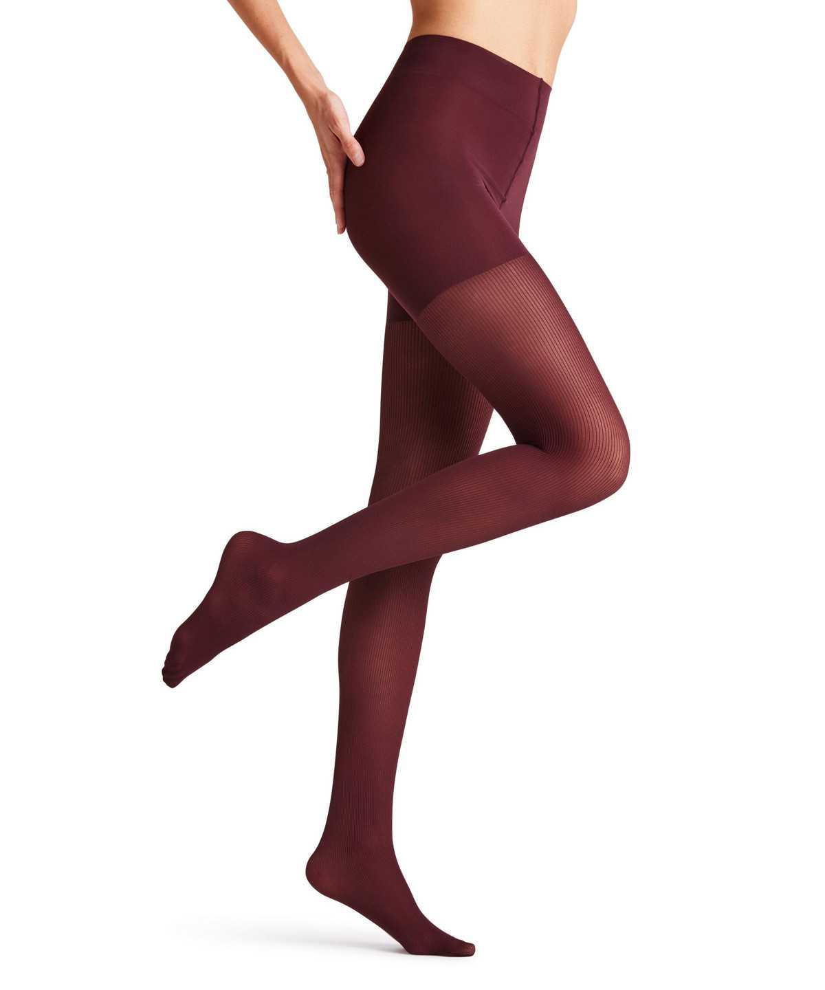 Falke Rib Shaping 50 DEN Tights Tights Női Piros | OYCH-78215