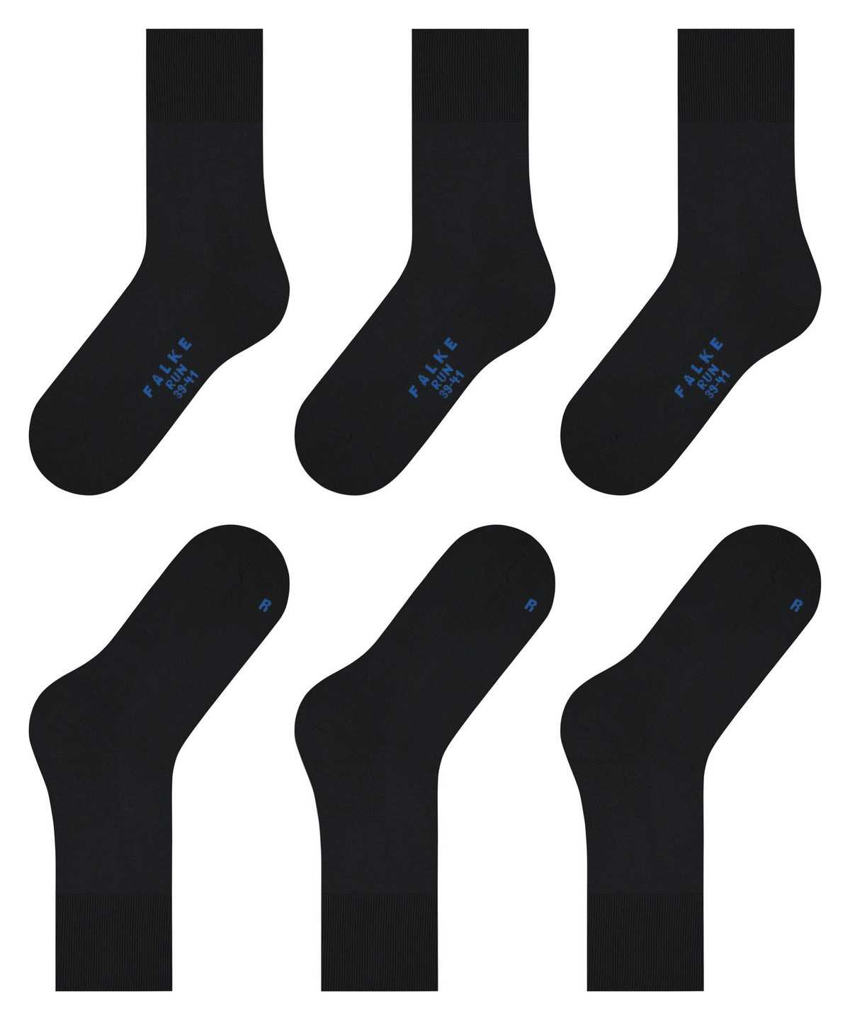 Falke Run 3-Pack Socks Zokni Férfi Fekete | TGEW-75421