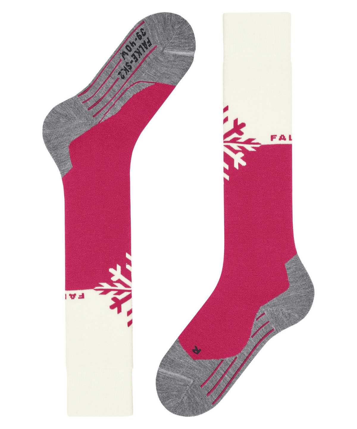 Falke SK2 Intermediate Skiing Knee-high Socks Sports Socks Női Piros | OBEL-65029