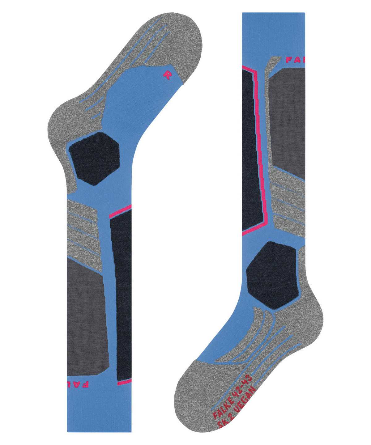 Falke SK2 Intermediate Vegan Skiing Knee-high Socks Sports Socks Női Kék | EDQA-61085