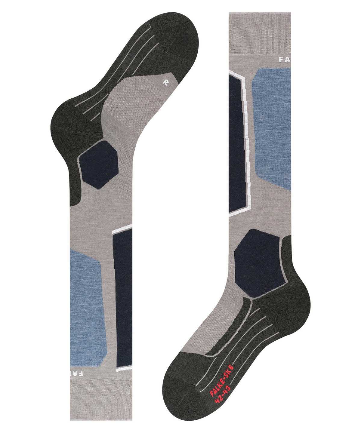 Falke SK6 Pro Skiing Knee-high Socks Zokni Férfi Szürke | UNSG-02735