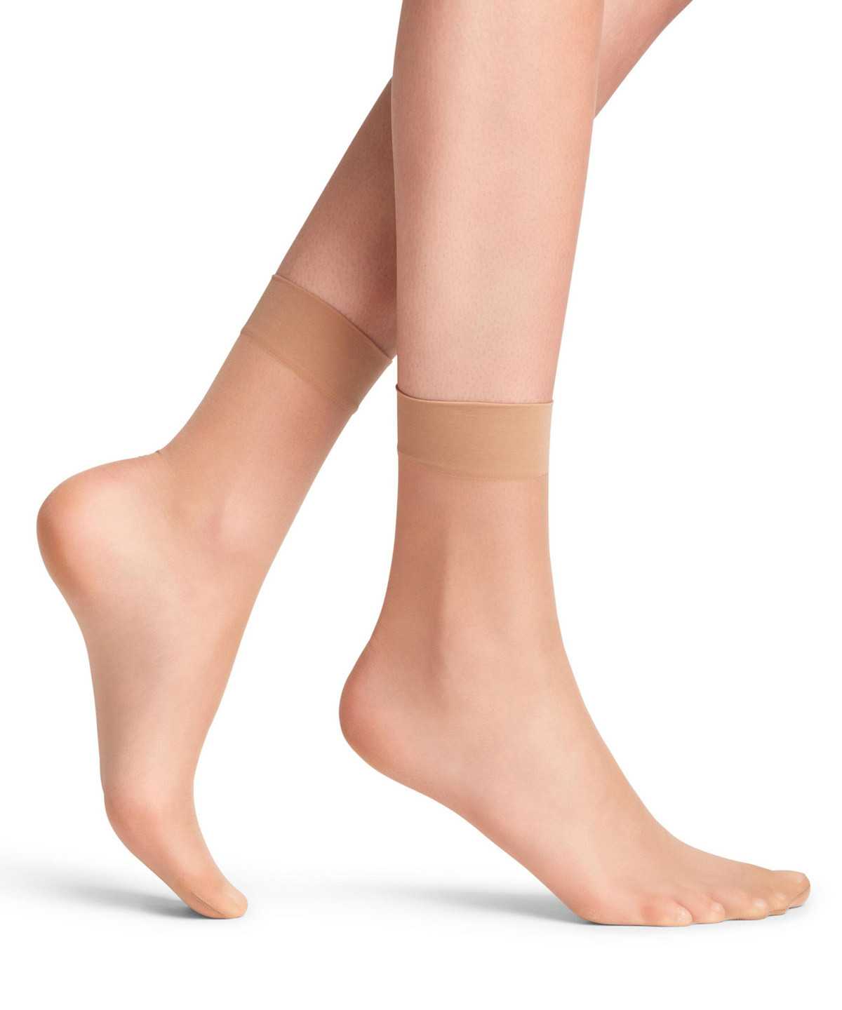 Falke Seidenglatt 15 DEN Ankle socks Zokni Női Bézs | YHQZ-71409