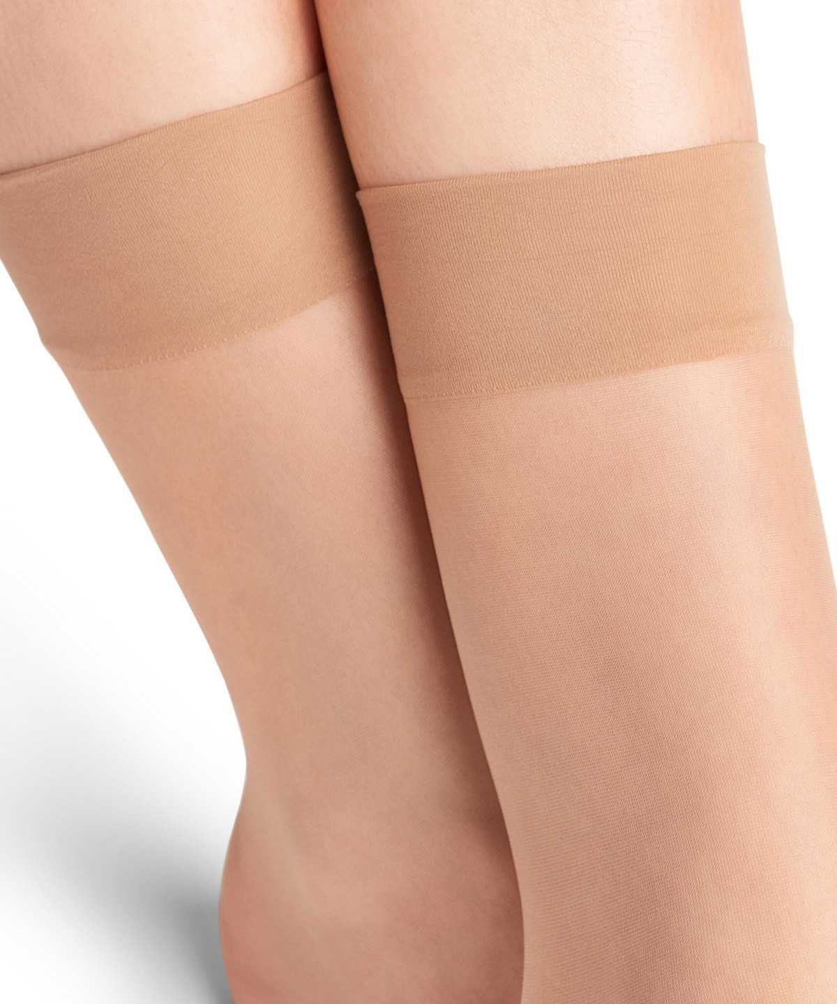 Falke Seidenglatt 15 DEN Ankle socks Zokni Női Bézs | YHQZ-71409