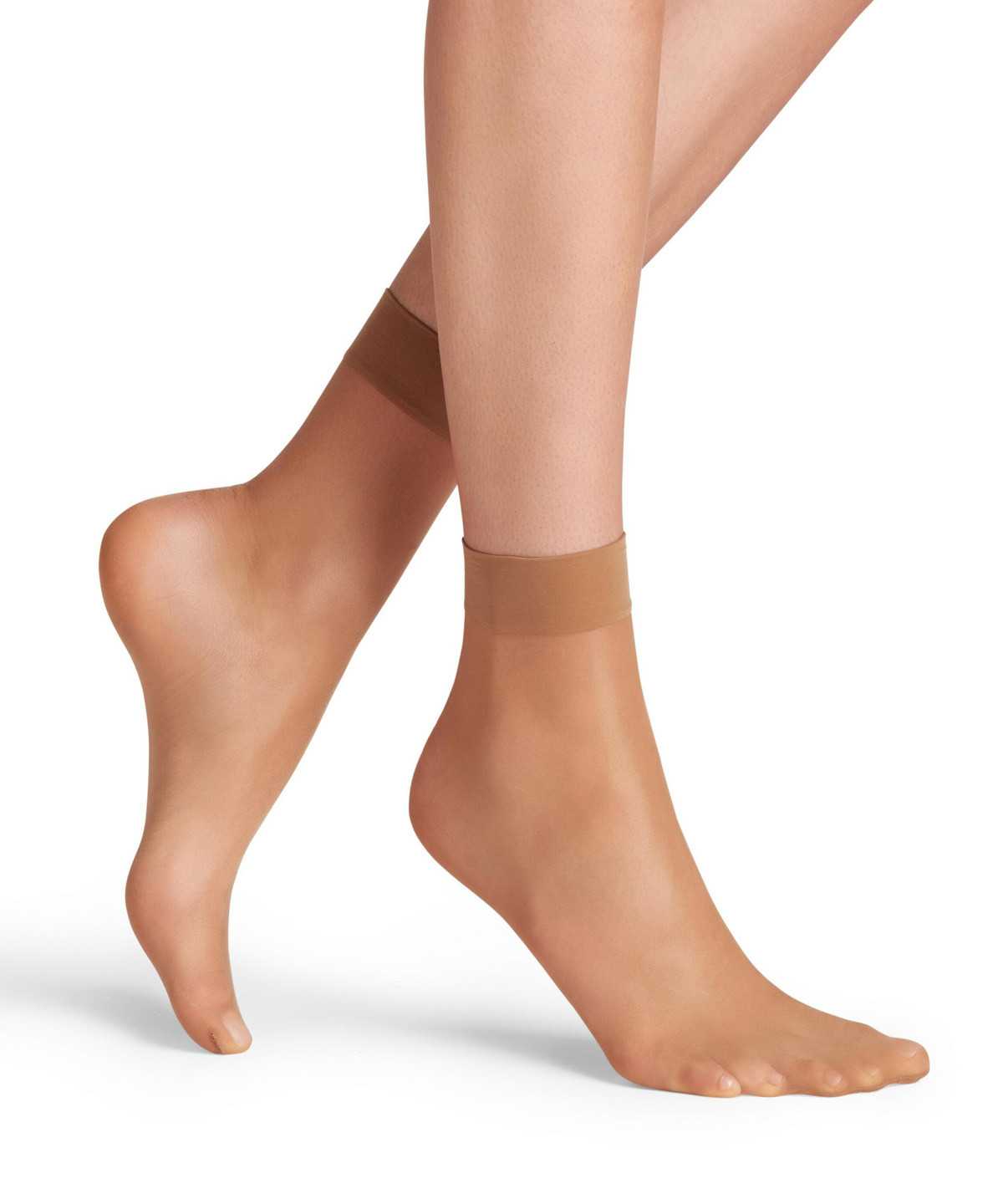 Falke Seidenglatt 15 DEN Ankle socks Zokni Női Bézs | FIZK-49652