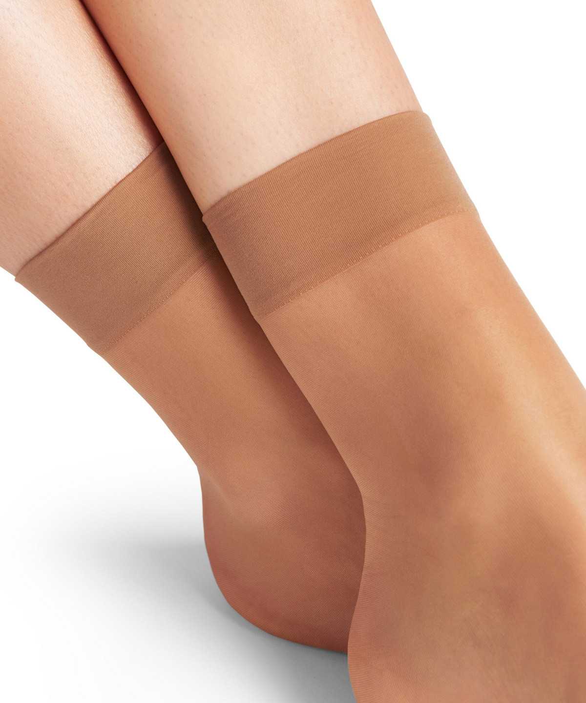 Falke Seidenglatt 15 DEN Ankle socks Zokni Női Bézs | FIZK-49652