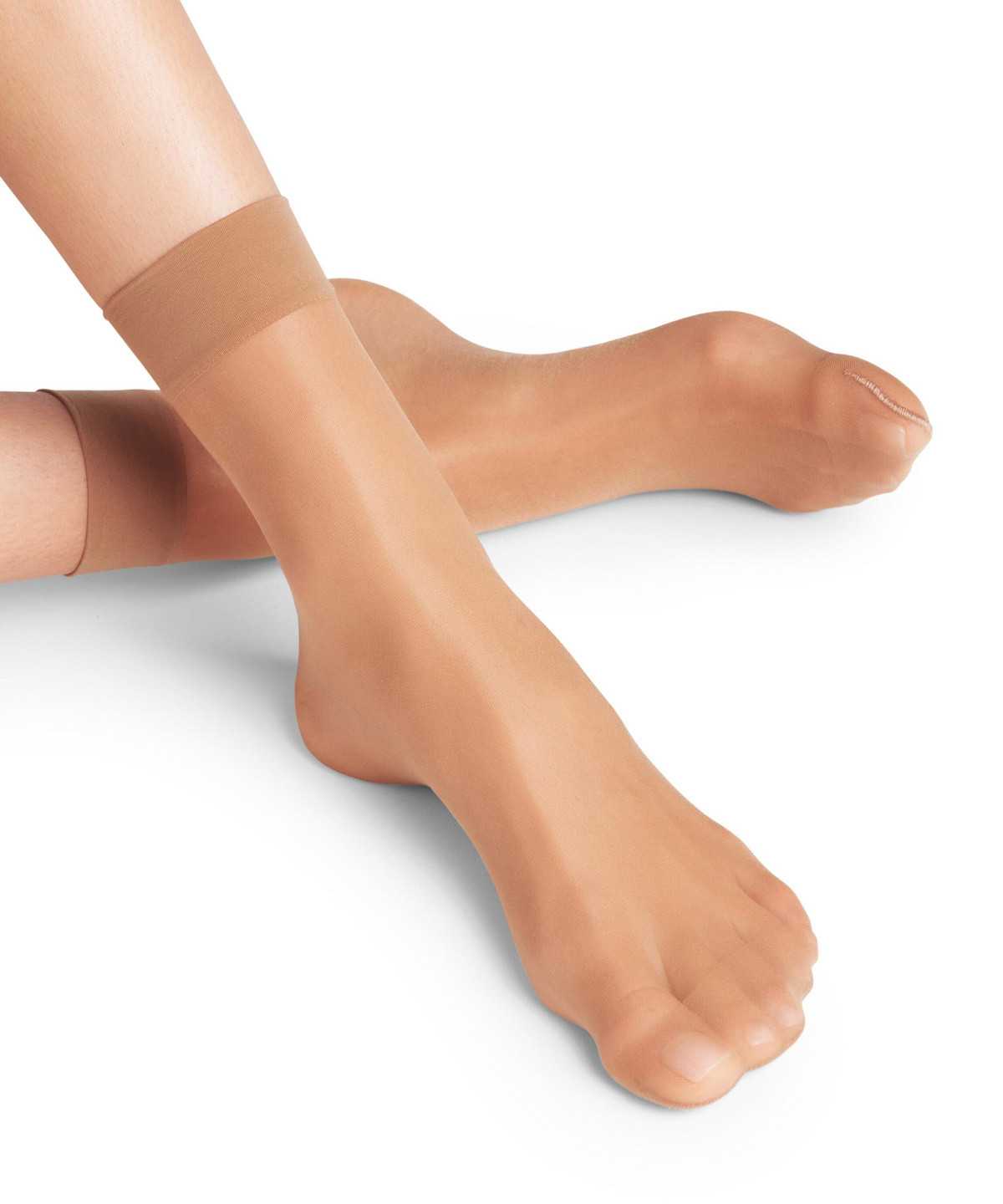 Falke Seidenglatt 15 DEN Ankle socks Zokni Női Bézs | FIZK-49652