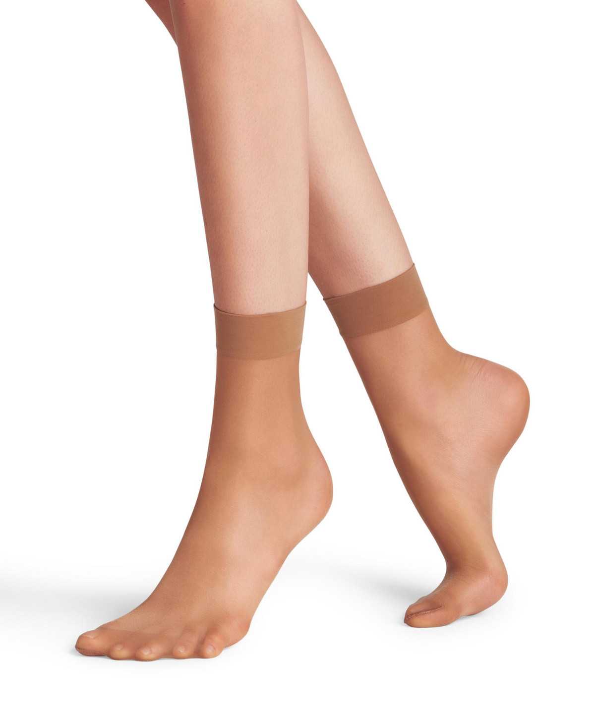 Falke Seidenglatt 15 DEN Ankle socks Zokni Női Bézs | FIZK-49652