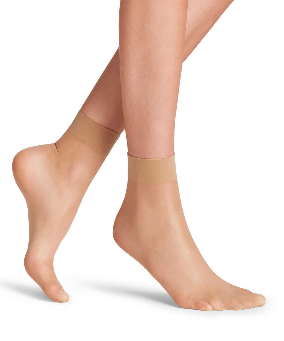 Falke Seidenglatt 15 DEN Ankle socks Zokni Női Bézs | ATGB-38960