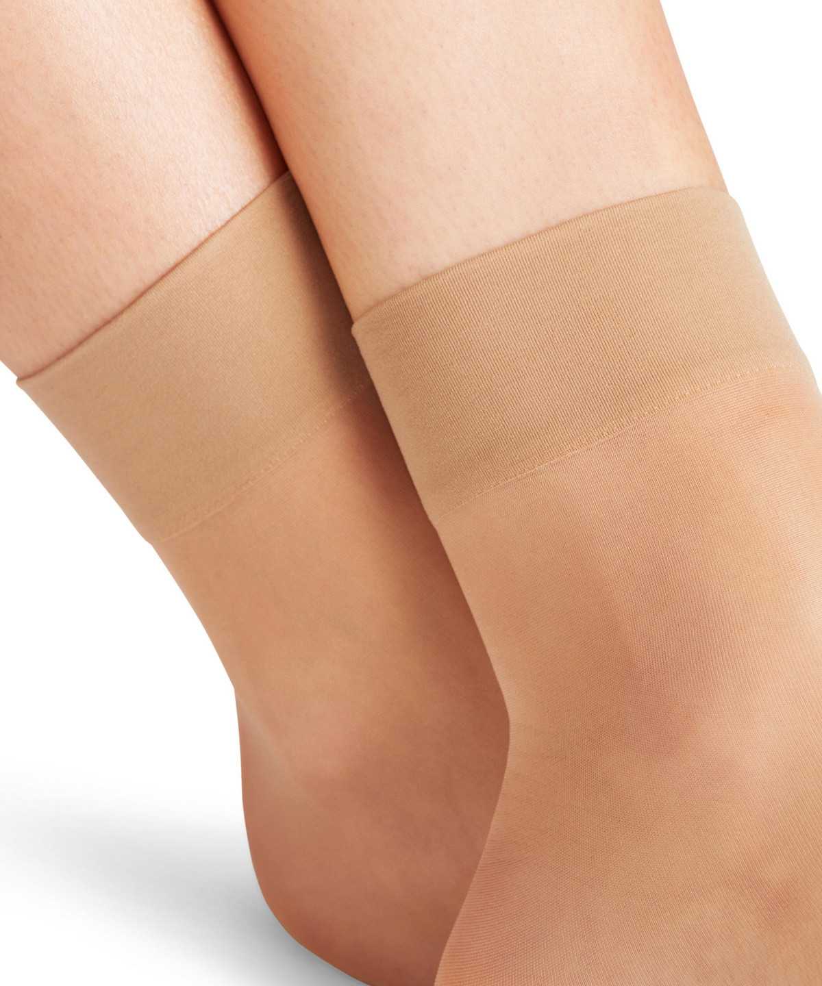 Falke Seidenglatt 15 DEN Ankle socks Zokni Női Bézs | ATGB-38960