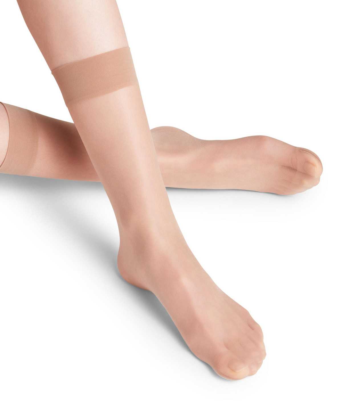 Falke Seidenglatt 15 DEN Ankle socks Zokni Női Bézs | QKSG-30947