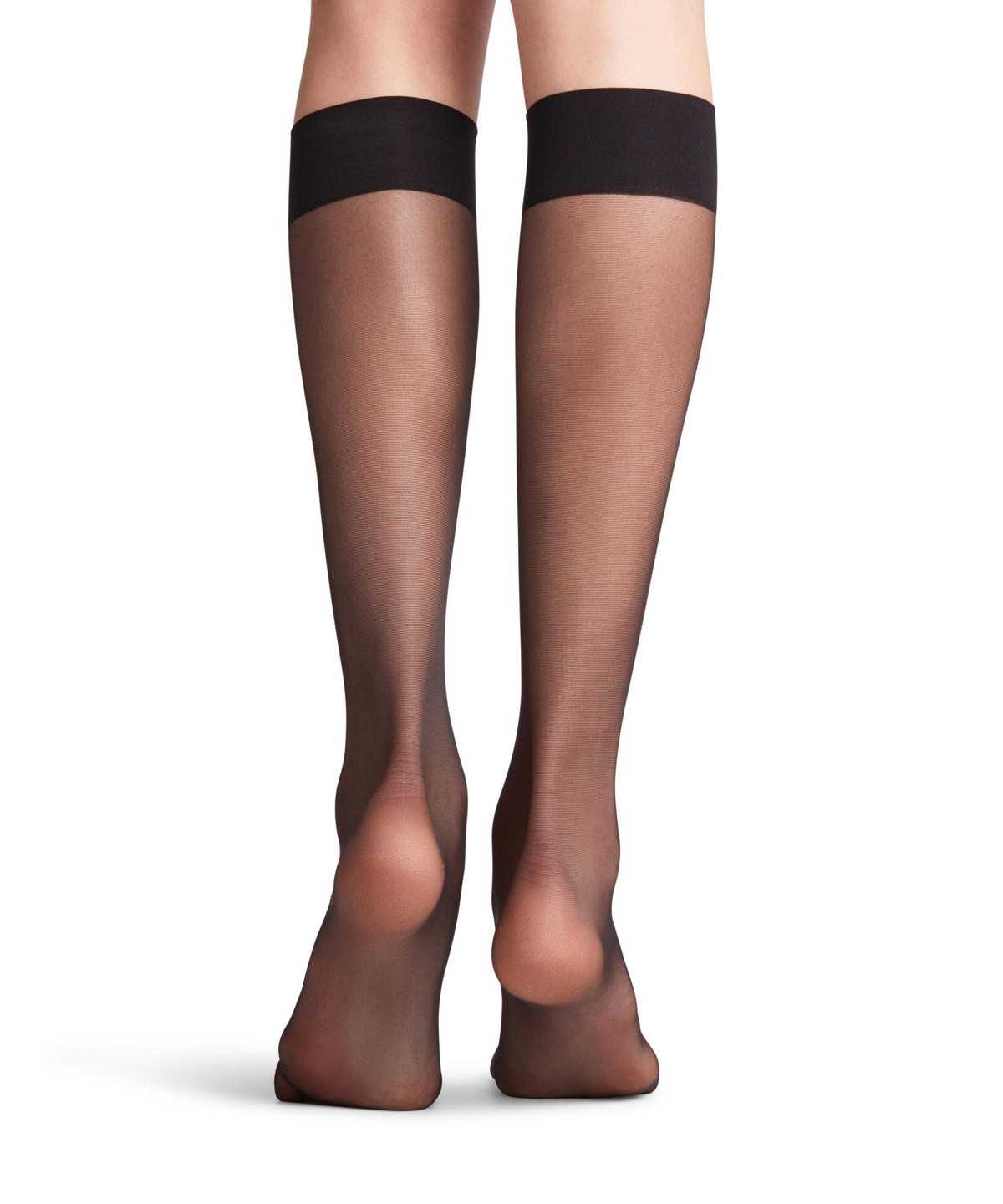 Falke Seidenglatt 15 DEN Knee-high Socks Zokni Női Fekete | TYNG-82473