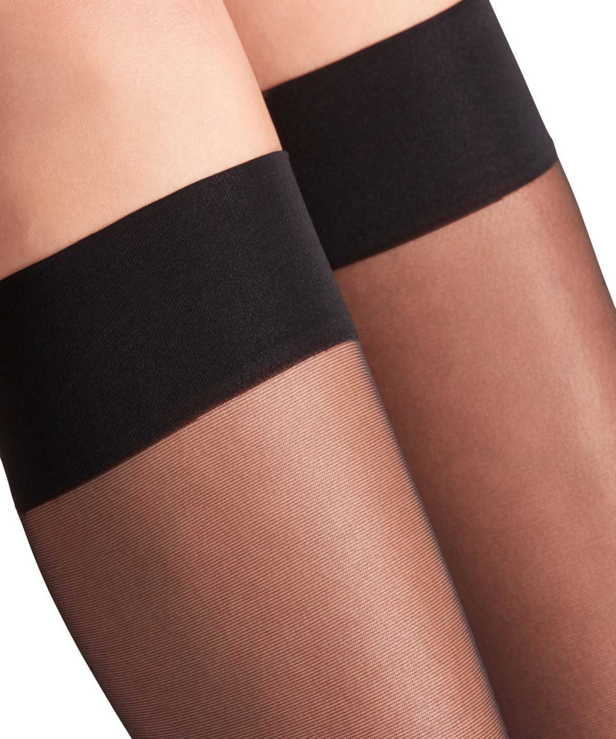 Falke Seidenglatt 15 DEN Knee-high Socks Zokni Női Fekete | TYNG-82473