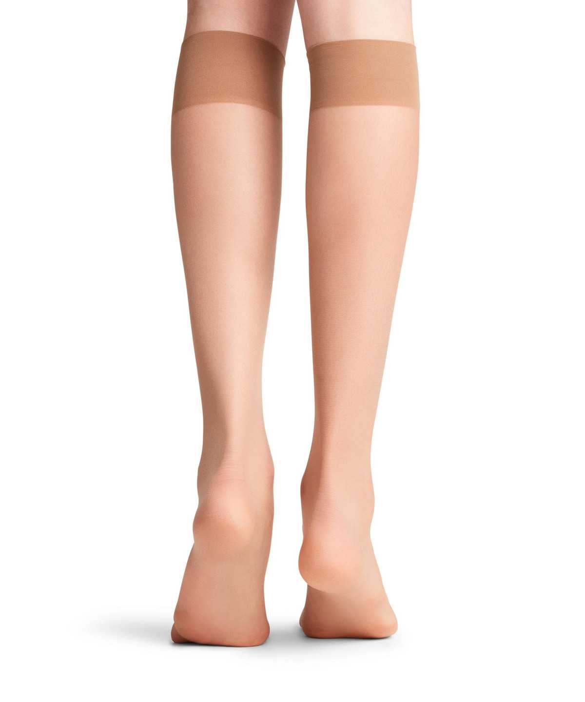 Falke Seidenglatt 15 DEN Knee-high Socks Zokni Női Bézs | MXGI-03984