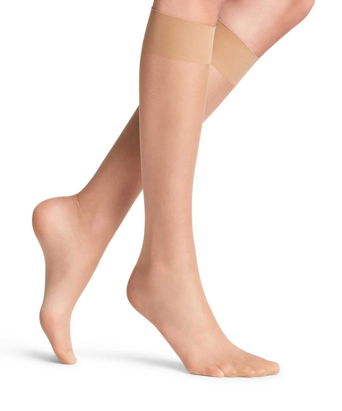 Falke Seidenglatt 15 DEN Knee-high Socks Zokni Női Bézs | UJEY-31468