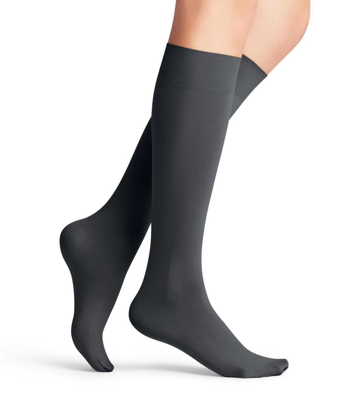 Falke Seidenglatt 40 DEN Knee-high Socks Zokni Női Szürke | URLW-16803