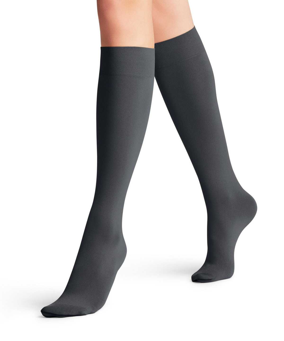 Falke Seidenglatt 40 DEN Knee-high Socks Zokni Női Szürke | URLW-16803