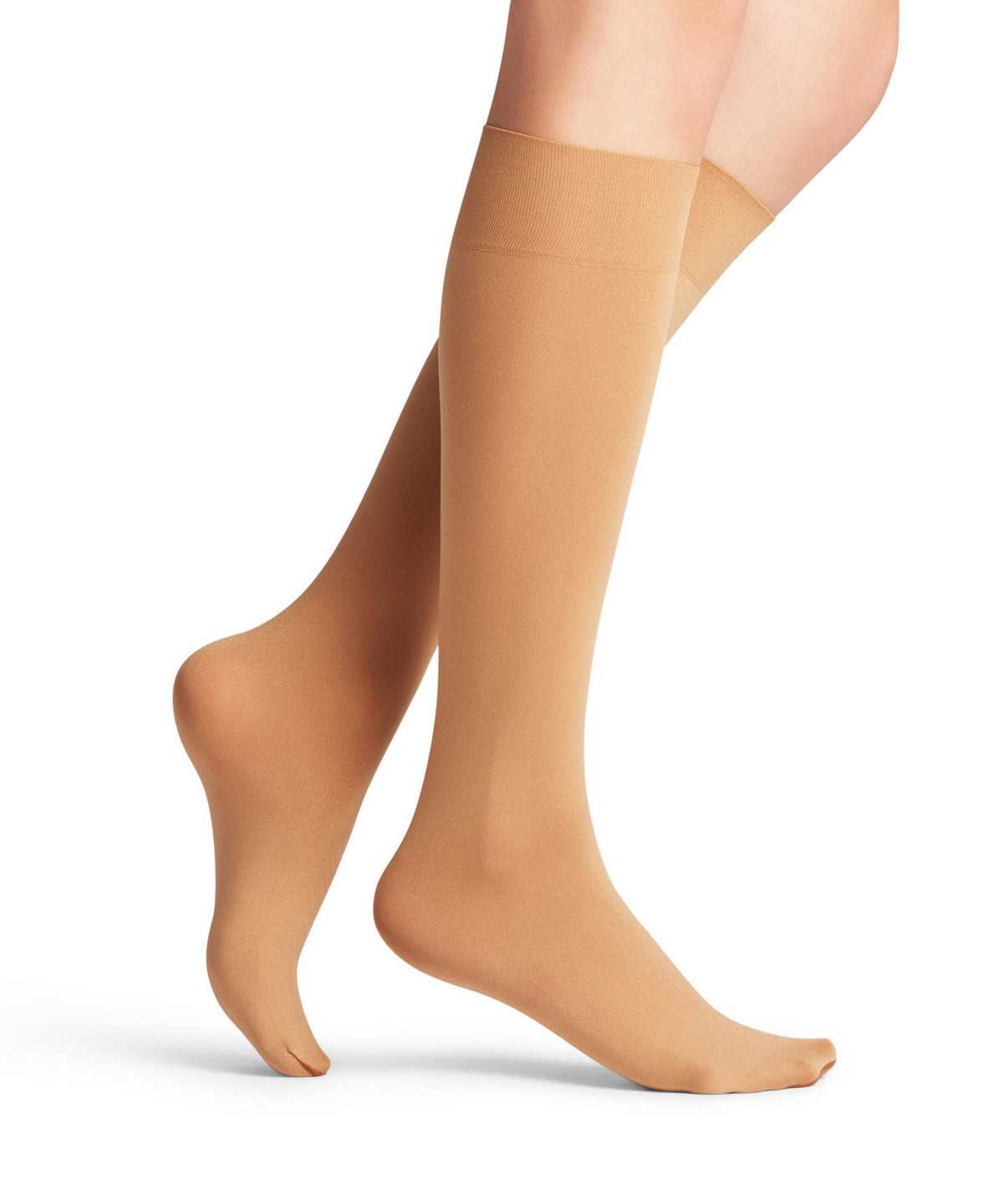 Falke Seidenglatt 40 DEN Knee-high Socks Zokni Női Bézs | MUWO-36082