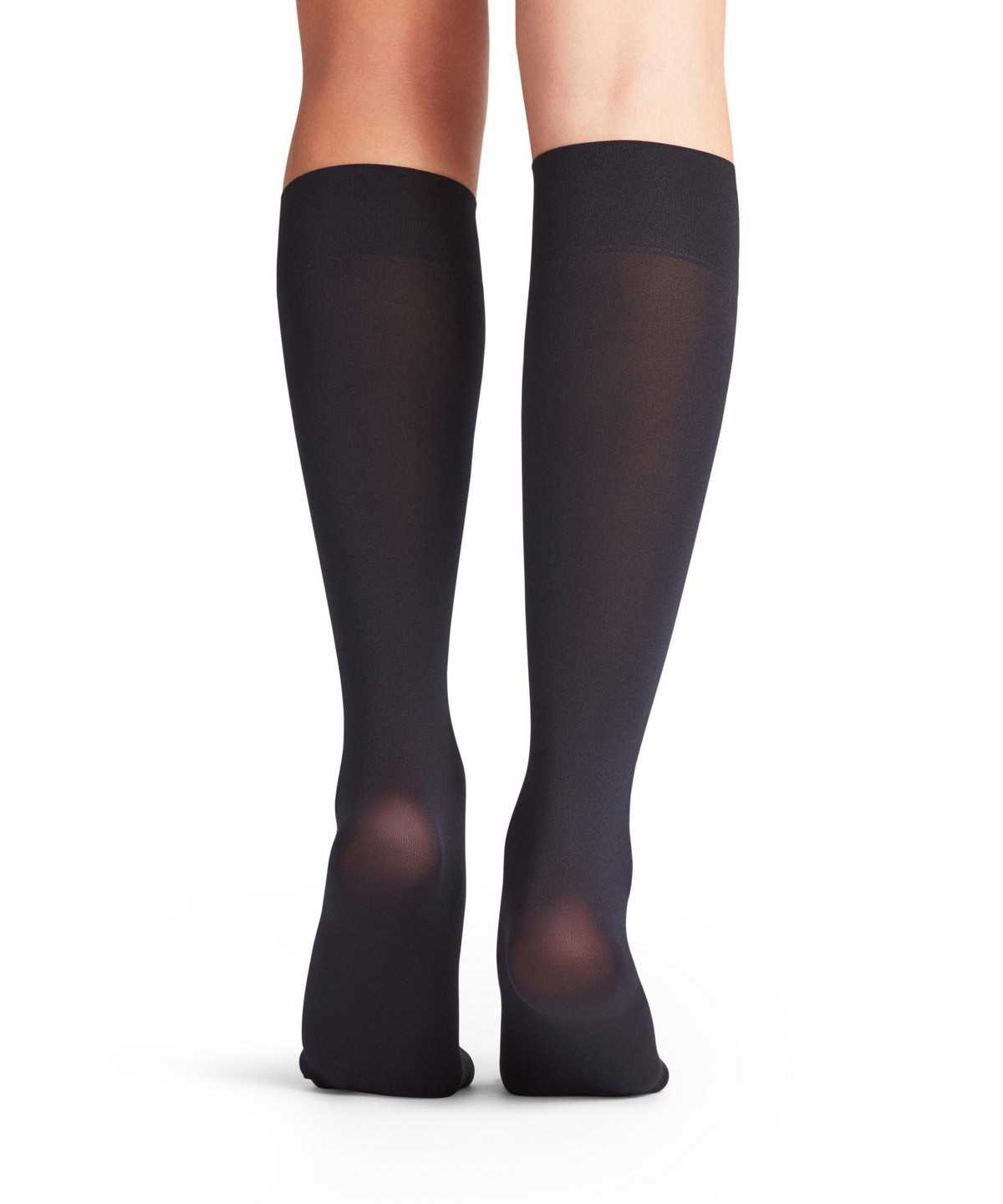 Falke Seidenglatt 40 DEN Knee-high Socks Zokni Női Kék | KSGJ-85407