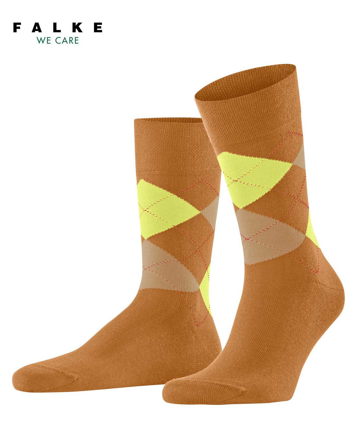 Falke Sensitive Argyle Socks Zokni Férfi Narancssárga | UKTX-51067