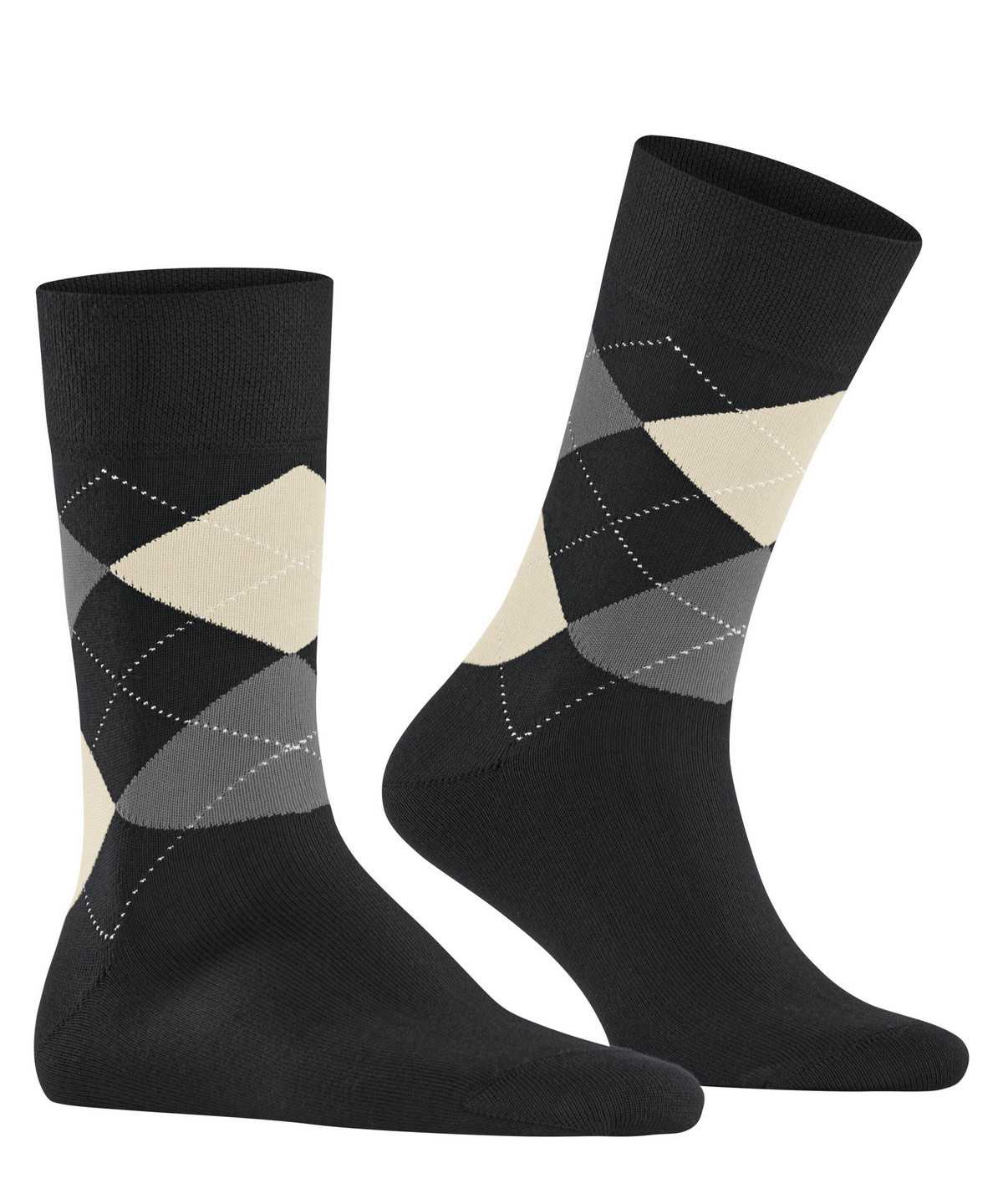 Falke Sensitive Argyle Socks Zokni Férfi Fekete | OFAN-65972